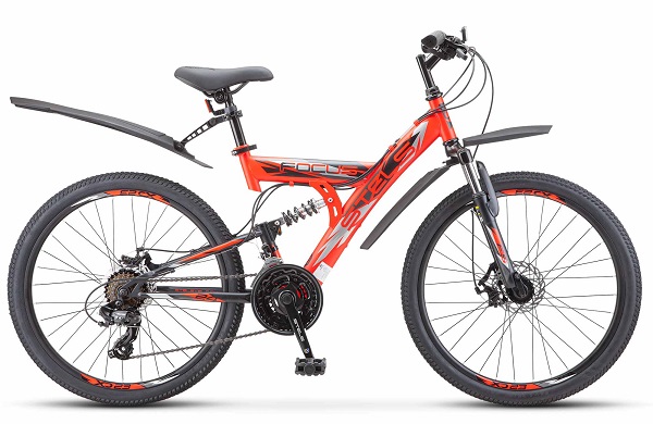 Велосипед Stels Focus MD (24" 18ск) 16" Красный/чёрный, V010 (2022)