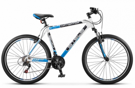 Велосипед Stels Navigator-600 V (26" 18ск) 20" Белый/черный/синий, арт. V030 фото большое
