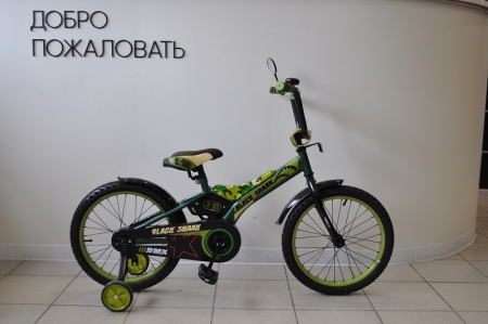 Велосипед Varma 16" Black Shark, черно-зеленый фото большое