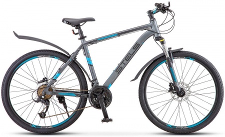 Велосипед Stels Navigator-640 D (26" 24ск) 19" Серый/синий, V010 фото большое