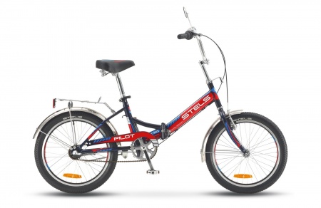 Велосипед Stels Pilot-430 (20" 3ск) 15" Чёрный/красный/синий, арт. V010 фото большое