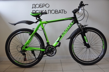 Велосипед Varma 26" Grom H60 (26" 21ск) 21" ст. черно-зеленый фото большое