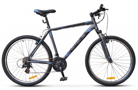 Велосипед Stels Navigator-500 V (26" 21ск) 20" Антрацитовый/синий, V020 фото большое
