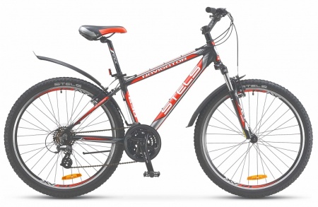 Велосипед Stels Navigator-630 V (26" 21ск) 21,5" Черный/серебр/красный, арт V010 фото большое