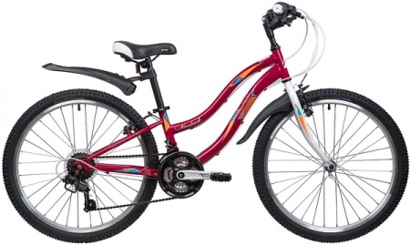 Велосипед Novatrack 24" LADY (12" 18ск), красный (2019) фото большое