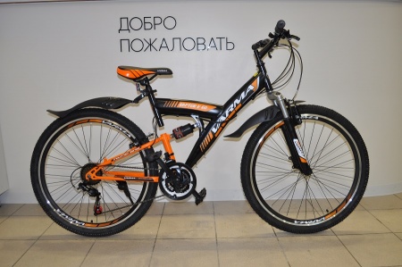 Велосипед Varma 26" Raptor V 60 (21ск.16") 2-х п/с, ст., черно-оранжевый фото большое