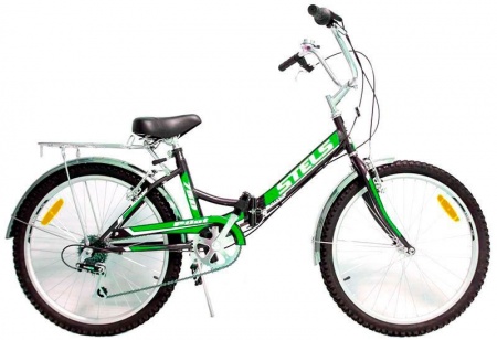 Велосипед Stels Pilot-750 (24" 6ск) 16" Чёрный/зелёный, Z010 фото большое