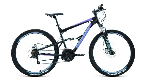 Велосипед Forward Raptor 27,5 2.0 D (18" 18ск) черный/фиолетовый (2022)