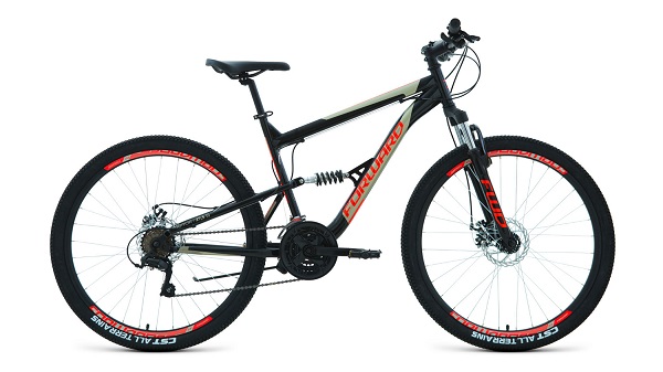 Велосипед Forward Raptor 27,5 2.0 D (16" 18ск) черный/красный (2022)