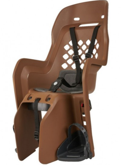 Сиденье детское Polisport Joy FF (на раму) коричневый, темно-серый фото большое