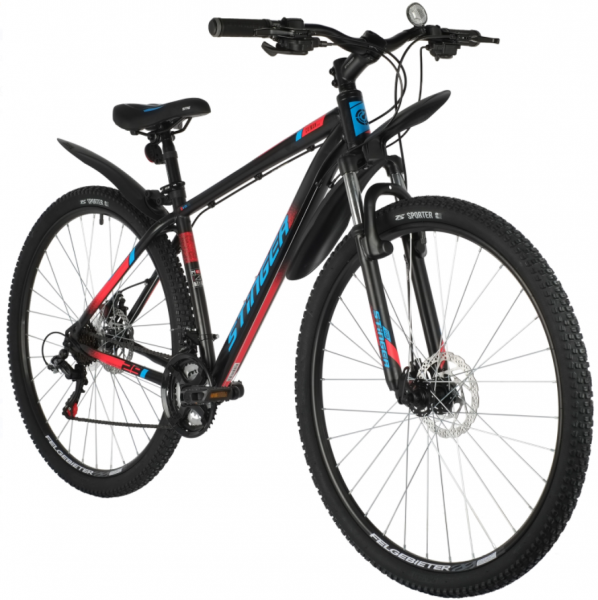 Велосипед Stinger 29" Caiman D (22" 18ск) черный (2021) фото большое