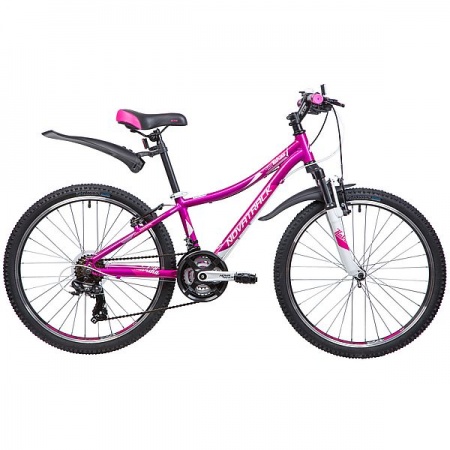 Велосипед Novatrack 24" KATRINA (12" 21ск) фиолетовый (2019) фото большое