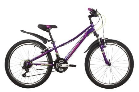 Велосипед Novatrack 24" VALIANT (12" 18ск) фиолетовый (2022)
