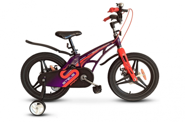Велосипед Stels 18" Galaxy V010 (Фиолетовый/красный) 2021 фото большое