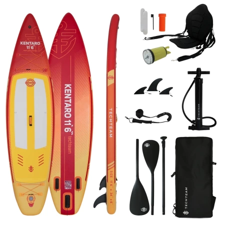 Сапборд KENTARO 11,6 (красно-желтый) фото большое