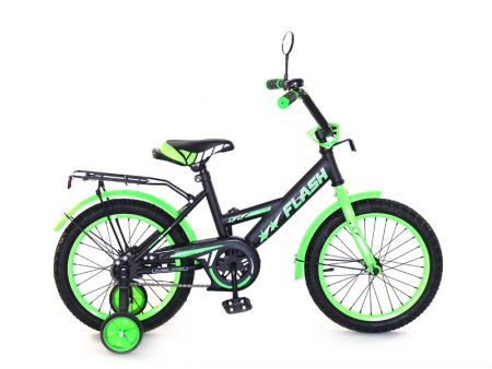 Велосипед Varma 16" FLASH, черно-зеленый фото большое