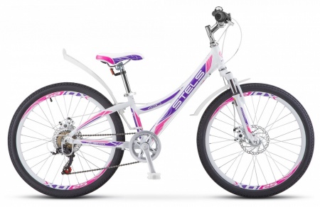 Велосипед Stels Navigator-430 MD (24" 6ск) 11,5" белый/пурпурный ал., V020 фото большое