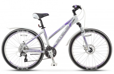 Велосипед Stels Miss-6700 MD (26" 24ск) 17,5" белый/серый/фиолетовый, арт. 16 фото большое