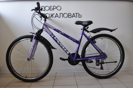 Велосипед Varma 26" Lady H61A (21ск. 18"), бело-фиолетовый фото большое