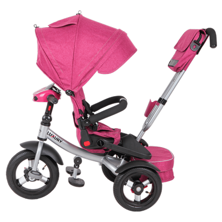 Велосипед TechTeam Luxury трехколесный, розовый фото большое