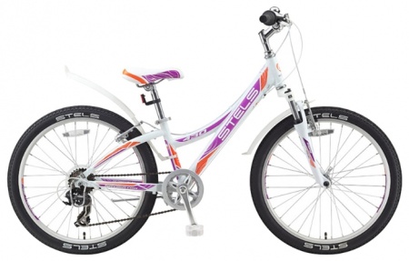 Велосипед Stels Navigator-430 V (24" 6ск) 11,5" бел/фиол/оранж ал. 16 фото большое