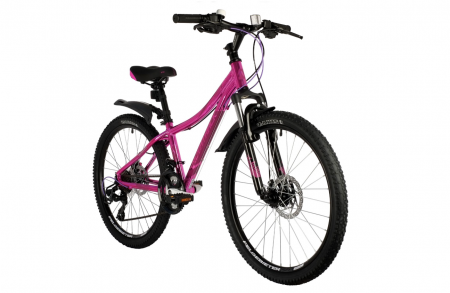 Велосипед Novatrack 24" KATRINA (10" 21ск) розовый металлик, алюм. (2020) фото большое