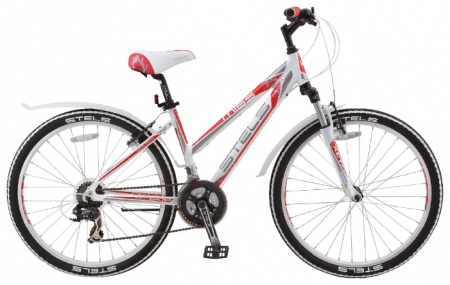 Велосипед Stels Miss-6100 V (26" 21ск) 19,5" бел/сер/красн, ал. 16 фото большое