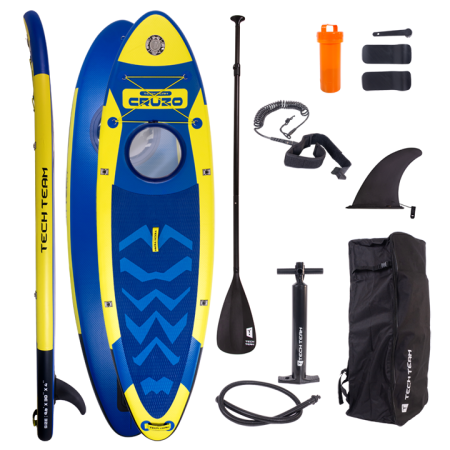 Сапборд CRUZO синий, 290x77x10 см (с окном) фото большое