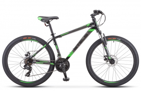 Велосипед Stels Navigator-500 D (26" 21ск) 20" Чёрный/зелёный, F010 фото большое