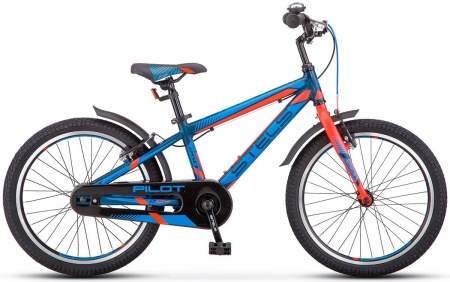 Велосипед Stels Pilot-250 Gent (20" 1ск) 11" Темно-синий/неон-красный фото большое