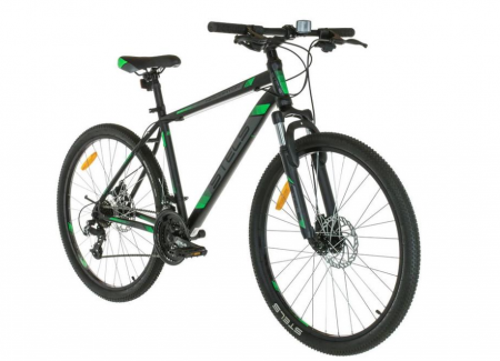 Велосипед Stels Navigator-500 MD (26" 21ск) 18" Чёрный/зелёный, F010 фото большое