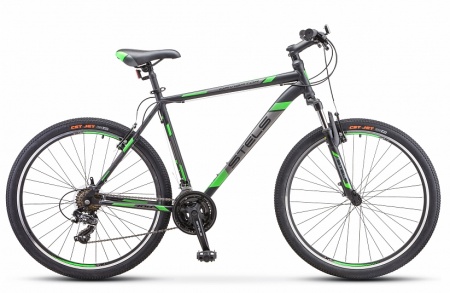 Велосипед Stels Navigator-700 V (27,5" 21ск) 21" Черный/зеленый, V020 фото большое