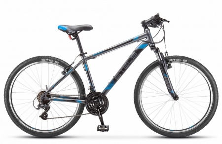 Велосипед Stels Navigator-500 V (26" 21ск) 18" Серый/синий, V030 фото большое