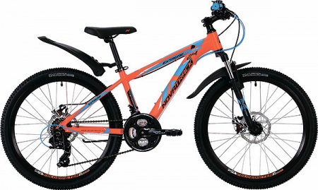 Велосипед Novatrack 24" EXTREME (11" 21ск) оранжевый, алюм. фото большое