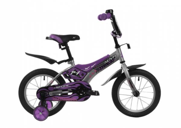 Велосипед Novatrack 14" FLIGHTLINE, серый фото большое