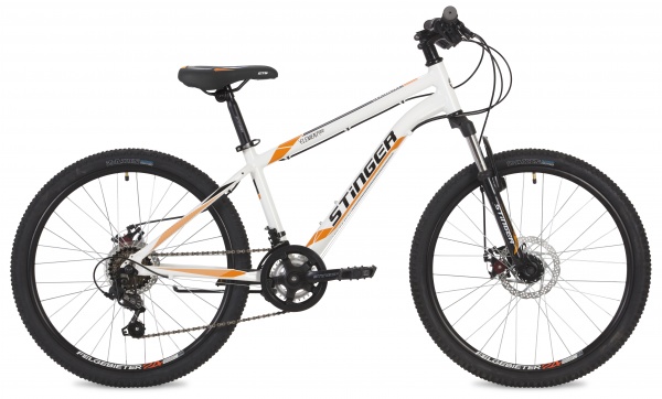 Велосипед Stinger 24" Element Disc (14" 18ск) белый фото большое