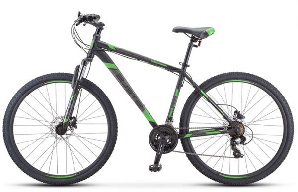 Велосипед Stels Navigator-900 MD (29" 21ск) 17,5" Чёрный/зелёный, F010 фото большое