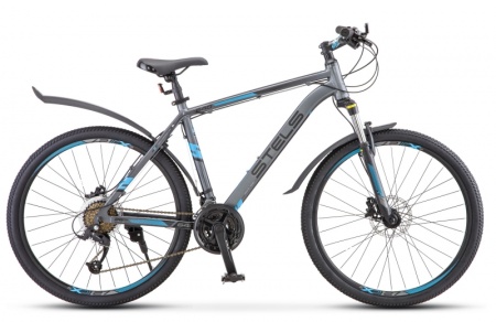 Велосипед Stels Navigator-640 D (26" 24ск) 15,5" Серый/синий, V010 фото большое