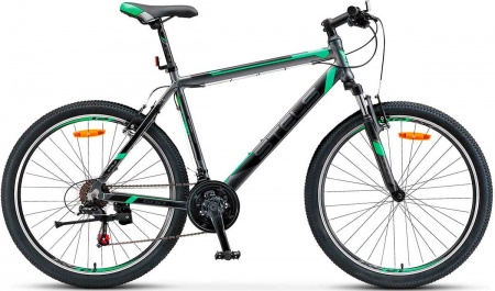 Велосипед Stels Navigator-600 V (26" 21ск) 17" Серый/серебристый/зелёный, V010 фото большое