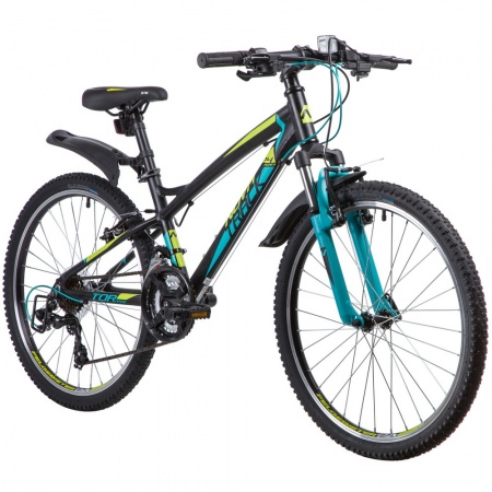 Велосипед Novatrack 24" TORNADO (13" 21ск) алюм., черный фото большое