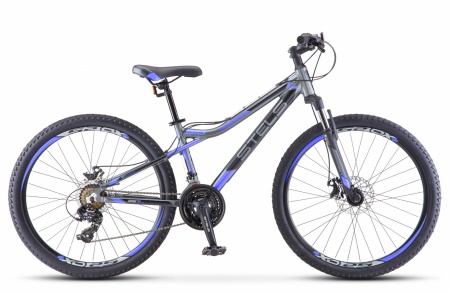 Велосипед Stels Navigator-610 MD 26" V040 (2021) 16" Антрацитовый/синий фото большое