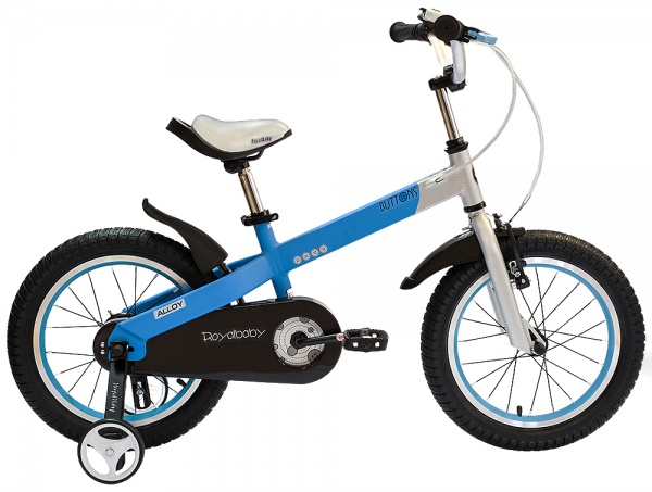 Велосипед Royal Baby 18" BUTTONS, бело-голубой фото большое