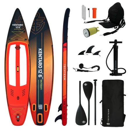 Сапборд KENTARO 12,6 (красно-черный) фото большое