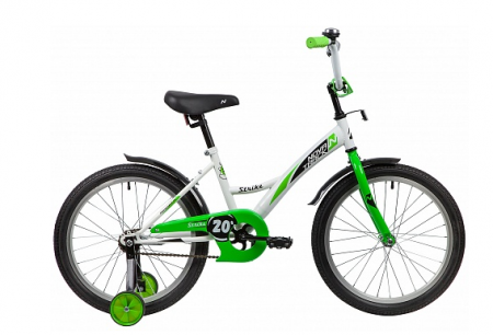 Велосипед Novatrack 20" STRIKE, черный-зелёный 2020 фото большое
