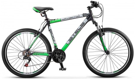 Велосипед Stels Navigator-600 V (26" 21ск) 18" Черный/зеленый, V030 фото большое