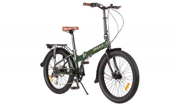 Велосипед SHULZ Easy Fat складной (dark green/ темно-зеленый YS-2015) фото большое