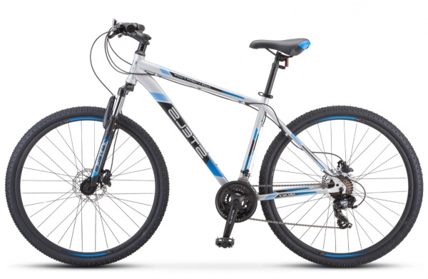Велосипед Stels Navigator-900 MD (29" 21ск) 17,5" Серебристый/синий, F010 фото большое
