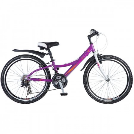 Велосипед Novatrack 24" LADY (12" 21ск) алюм., фиолетовый фото большое