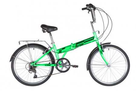 Велосипед Novatrack 24" складной, TG-24, зеленый, 6скор. (2021) фото большое