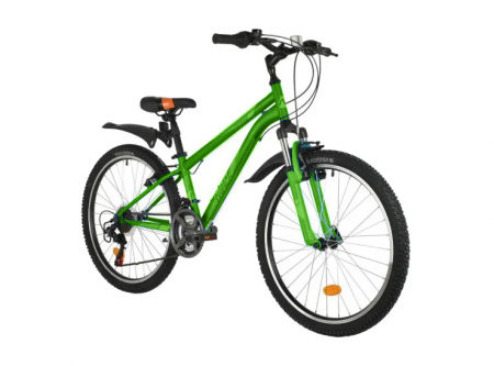 Велосипед Novatrack 24" ACTION disc (12" 18ск) зеленый (2021) фото большое